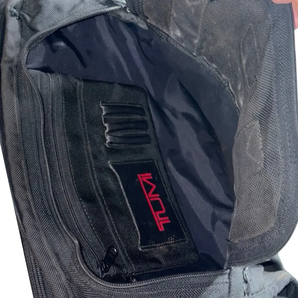 TUMI Black Nylon Business Laptop Briefcase Messenger Bag
